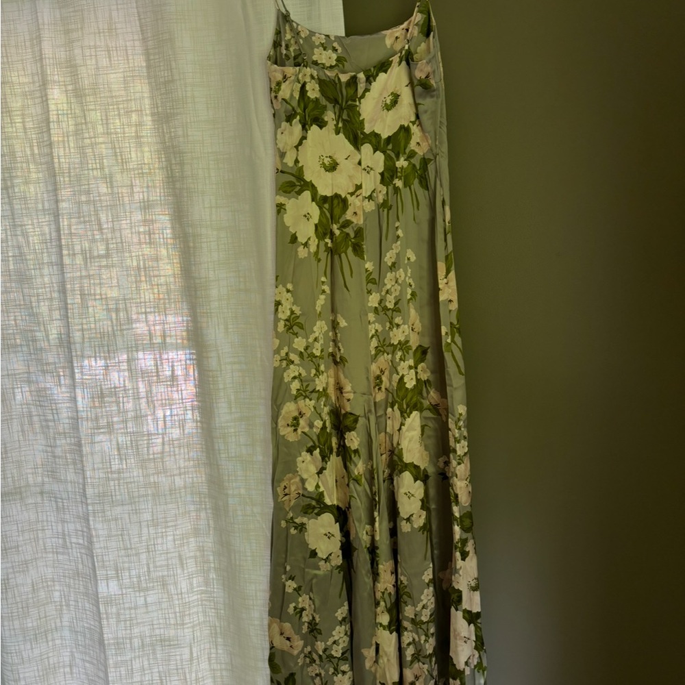 Reformation Sage Green Floral Maxi Dress - Picture 3 of 5